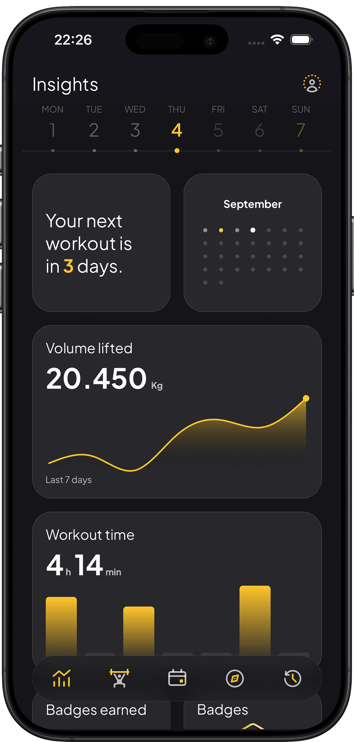Serratus Fit mobile app interface showing workout program selection and expert-designed fitness plans